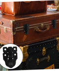 Retro Duckbilled Hasp Latch Set For Tool Boxes And Jewelry Boxes Metal Toggle Lock on vintage leather chest