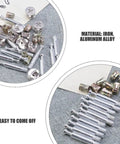 Ultimate Heavy Duty Cam Bolt Nuts Kit With Screws Aluminum Alloy And Iron 24 Sets on a fabric surface