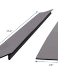 Stove Gap Cover And Crumb Guard Silicone 20.5 Inch By 2.3 Inch Matte Black Pack Of 2, Heat Resistant Gap Filler image with dimensions
