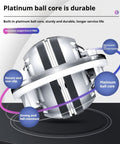 Platinum ball core of Gyro Torque Ball Hand Exerciser With Auto Start Forearm Gyroscopic Trainer shown with features highlighted