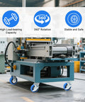 5 Inch Heavy Duty Caster Set Of Four With 3500 Lbs Industrial Grade Capacity And Upgraded Thickened Bracket Smooth Rolling Wheels For Cart Bases Two Brakes And Two Rigid Castors Ideal For Warehouses Workshops And Industrial Use installed on industrial machine