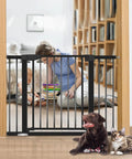 Wide Fit Baby Gate For Stairs And Doorways Auto Close Fits 29.93 To 46 Inch Openings 30 Inch Tall Walk Through Indoor Gate.