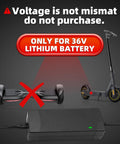 Warning: UL Listed 42V 2A Replacement Electric Scooter Charger for 36V Li Ion Batteries, not for mismatched voltage devices.