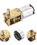 12V Micro DC Gearbox Motor With 1 To 1030 Reduction, 16 RPM Output, 8mm Shaft Length, 3mm Shaft Diameter, Metal Mini Gearbox For RC Cars, Robots