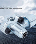 Miskall refrigerator piercing valve kit BVP-31, silver metal refrigeration needle valves for liquid adding, with wrench