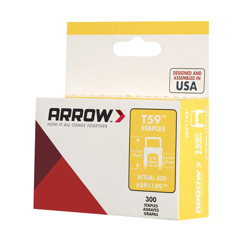 Box of Stainless Steel Insulated Cable Staples T59 5 16 Inch Leg 5 16 Inch Crown For Data And Communication Cables 300 Pack