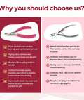 Comparison of Pro Grade Cuticle Nippers And Cutter For Women With pink handles and ordinary metal nippers