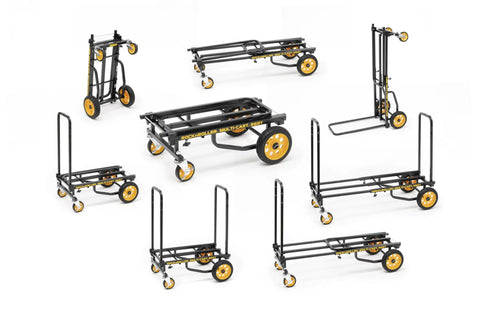 8 In 1 Folding Multi Cart Hand Truck Dolly Platform Cart With Telescoping Frame From 29 Inches To 42 And A Half Inches, 500 Lb Load Capacity