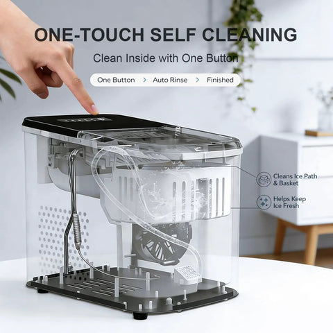 Keep The Party Chill With This Countertop Ice Maker Delivering Up To 38 Lbs Per Day, 9 Ice Cubes In 3.5 Minutes, Self Cleaning
