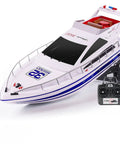 2.4G Wireless RC Speed Demon Racing Boat With Luxury Yacht Styling, Realistic Hull, Easy Remote Control, and Included Battery
