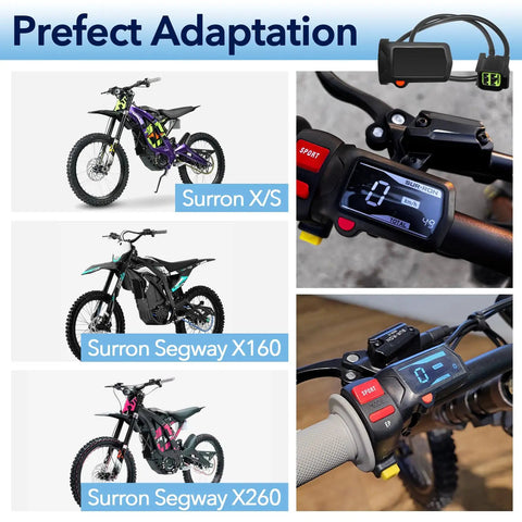 Digital Speedometer Display For Light Bee XS Electric Bike Real Time Speed Readout And Hour Meter on Surron bikes