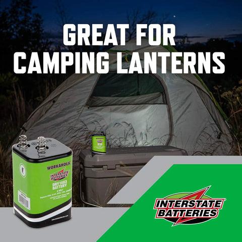 Six Volt Lantern Battery Pack 6 Count 7000 mAh Square Shape Power For Camping Hiking Home Lamps Outdoors Dry Terminals