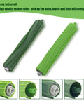 Replacement Parts Kit for Roomba E, I, and J Series Vacuum Cleaners Includes 2 Rubber Brushes, 8 Filters, 8 Cleaning Brushes Plus Version, two green rubber roller brushes