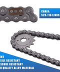 Chain And Sprocket Kit 13T Front And 48T Rear For CRF450R 04-18 2020 And CRF450RX 17-21 showing 520-116 link chain