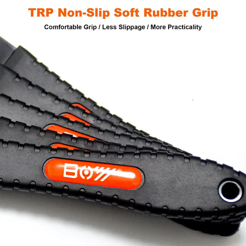 Bike Bottom Bracket Removal Tool Set with thick grippy handles, non-slip rubber grip, for 39-49mm notches, Shimano Hollowtech II.
