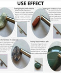 Portable Hardness Tester Kit With 5 To 9 Scratching Picks For Gemstones Jade Jewelry Rocks And Minerals Ergonomic Durable Metal Scratch Test Set For Field Or Home Identification, testing stones