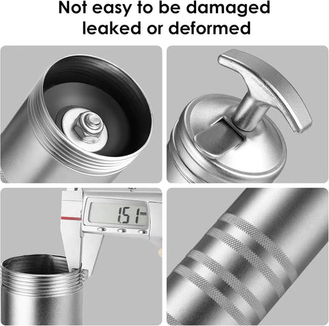 Close-up of Electric Grease Gun Drill Adapter components showing steel construction and measurement for DeWalt Cordless Drill