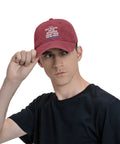 Breathable Wine Red Mens Cap With Adjustable Strap Washed Cotton Dad Hat Lightweight Anti Sweat Band For All Day Comfort