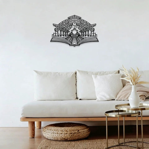 Industrial Steam Train Metal Wall Art Decor Hanging Sign for Living Room and Office Modern Locomotive Iron Silhouette Black 12 Inch Wall Sculpture Dope Retro Vibe for Rustic Loft and Industrial Home Decor