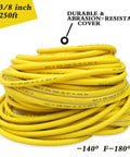 Three Eighths Inch Air Hose 250 Ft Beefy Heavy Duty Lightweight For Air Compressors With 300 PSI Working Pressure MNPT Fittings
