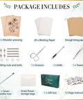 Package contents of the 6 Layer Flower Press Kit For Adults With About 12 By 7 Inch Plates To Press Flowers Leaves And Herbs DIY Flower Preservation For Bookmarks Weddings And Arts Craft Gifts Dope Gift