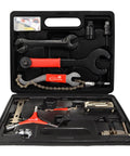 38 Piece Bike Repair Tool Kit with chain whip, spanners, and wrenches in storage case for mountain road BMX bikes