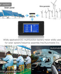 Battery Monitor Meter With 0 To 200V 0 To 300A Range For Solar RV And Car Nine In One Digital LCD Multimeter in use for solar system and RV