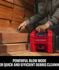 Badass 3 In 1 Cordless Tire Inflator And Portable Car Vacuum With Bright Led Work Light Heavy Duty Quick Inflate Air Compressor And Dust Blower for efficient debris cleaning.