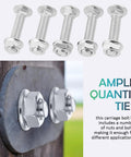 Carriage Bolts And Nuts Kit With Washers 20 Sets Carbon Steel Round Neck Screws for truck bed mounting shown in use