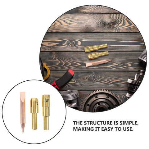 Spot Welder Chuck For Dent Removal Kit High Efficiency Dent Repair Tool on wood background with metal parts