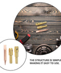 Spot Weld Dent Puller Kit With Metal Chuck for car and sheet metal repair, including golden chucks on a workshop table.