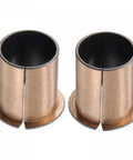 Heavy Duty Flanged Sleeve Bearings Built Tough With Bronze Sintered Surface And Carbon Steel Core Delivers Slippery Smooth Operation Zero Headache Maintenance 25mm Bore 28mm Outer Diameter 35mm Length Two Piece Pack