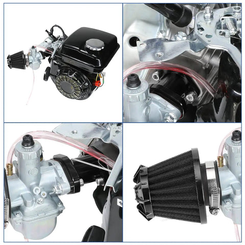 VM22 26mm Carburetor Kit Replacement For Predator 212cc Engines And Compatible Mini Bike Go Kart Models including detailed parts view.