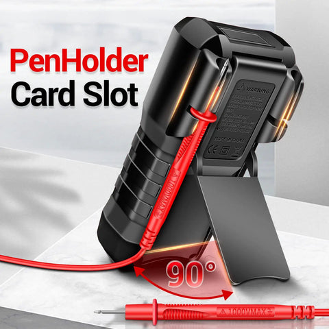 Digital Multimeter With Case For Home And Auto Use The Go To Tool For Measuring AC DC Voltage Current Resistance Diodes Pen Holder