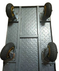 Heavy Duty Industrial Caster Wheels With Top Plate Swivel And Brakes For Carts Workbenches And Furniture on steel platform