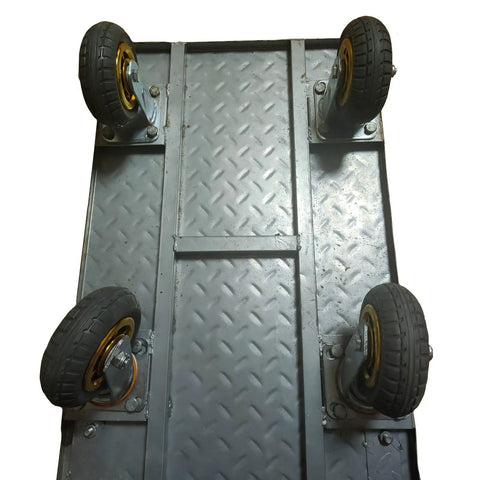 Heavy Duty Industrial Caster Wheels With Top Plate Swivel And Brakes For Carts Workbenches And Furniture on steel platform