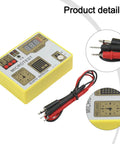 Multifunction Watch Pulse Tester Kit For Quartz Movement Accuracy Checks And Demagnetizing with cables in a yellow case