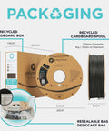 PLA Pro Filament 1.75mm Black 1kg On Cardboard Spool For 3D Printing packaging details