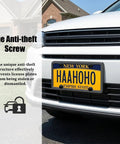 Hella Tough Anti Theft License Plate Screws Kit With Stainless Steel Tamper Proof Bolts on a car front with a NY plate.