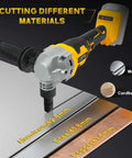 Cordless Metal Nibbler For 20V Battery System cutting metal, aluminum, and copper with brushless motor and three speed options.