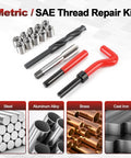 Pro Grade 15 Pcs M14x1.5 Thread Repair Inserts Kit With Spiral Drill Tap Wrench And Tools, Stainless Steel Helicoil Style Repair Kit For Aluminum Parts