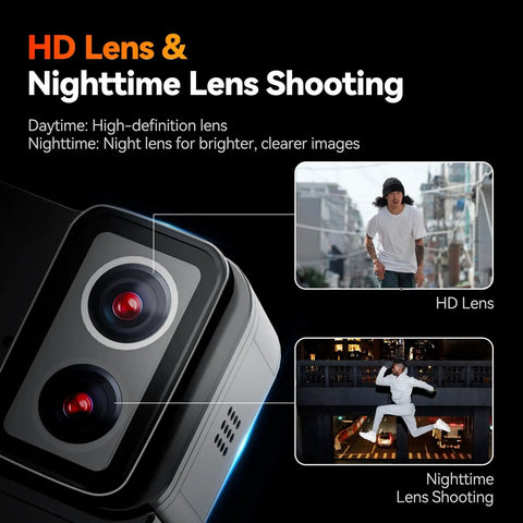 Dope Dual Lens 4K Action Cam With 20MP Photos 6 Axis EIS Stabilization 8X Zoom Dual IPS Screens HD and Nighttime Shooting