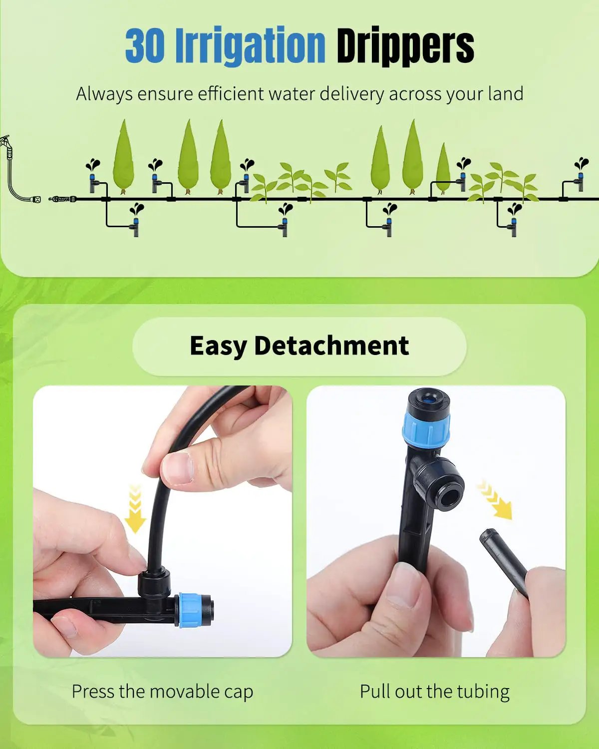 Push Drip Push To Fit Drip Irrigation Emitters Pack - 30 Pieces