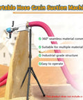 Workhorse Electric Screw Conveyor for Grain and Pellets Portable Suction Auger Feeder with 60-Inch Reach in action