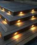 Pack Of 20 Warm White Low Voltage LED Deck Lights Kit lighting outdoor wooden steps