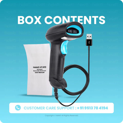 Wired Handheld 2D and 1D Barcode Scanner With Built In Illumination Light USB Plug And Play Scan Tool for QR Codes and Barcodes