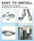 1/2 Inch Flexible Electrical Conduit Kit 6 Ft Liquid Tight Pvc Cable Sleeve With 90 Degree Elbow And Straight Connector Fittings in installation process.