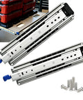 1 Pair 76mm Wide Heavy Duty Drawer Slides For Truck Bed With Full Extension, Quiet Operation, Anti Rust Design, Smooth Ball Bearing Rails, screws