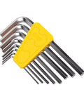 Heavy Duty Cr V Steel Hex Key Wrench Set With Chamfered Tips For Furniture Assembly And Workshop Maintenance Long Short Arm Metric Bits, 1.5-6mm in yellow holder