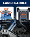 3 Ton Hydraulic Floor Jack 6600 Lbs Lift Range with 360° rotating large saddle, 4.65in size for easy maneuvering in garage work.